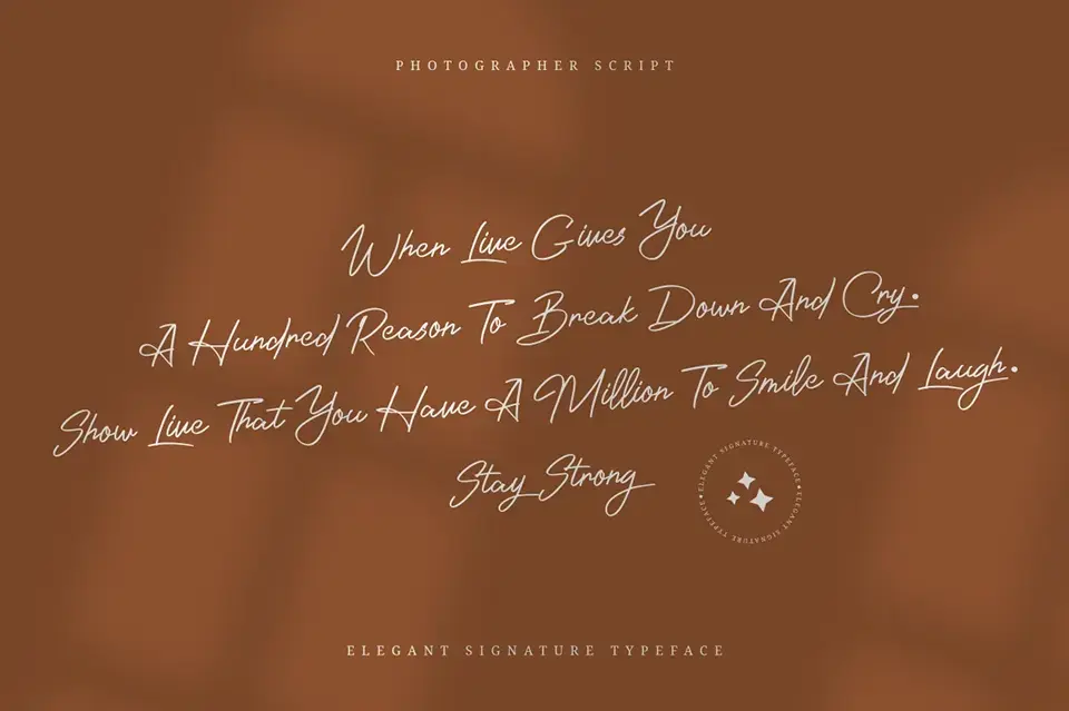 Photographer Script Font