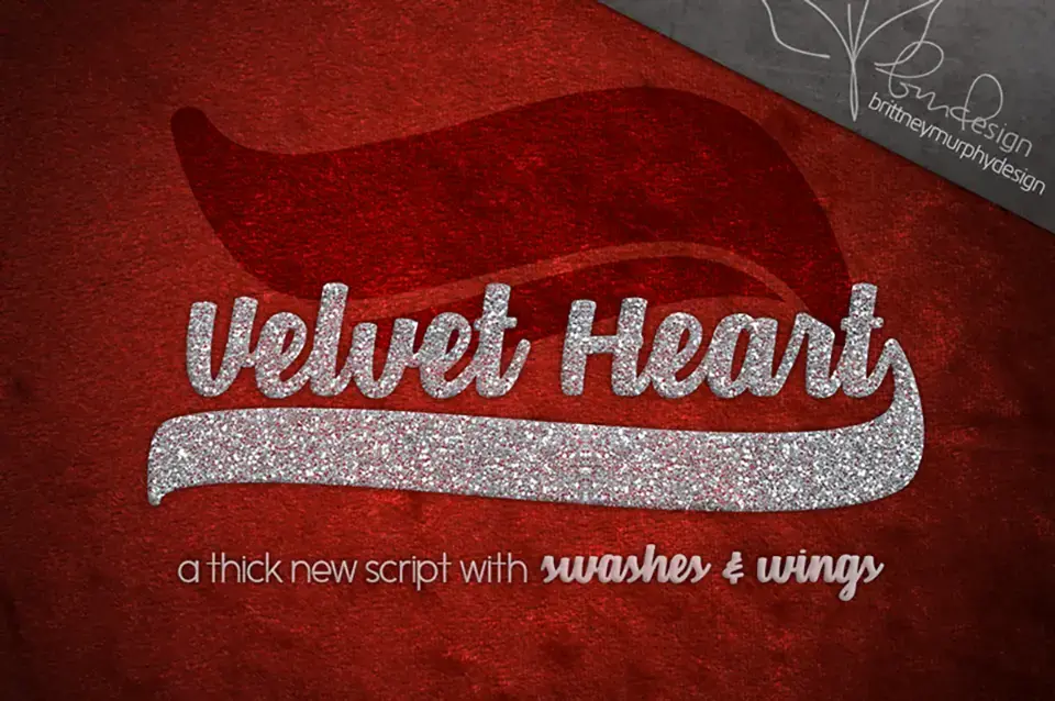 Velvet Heart Font Font Preview