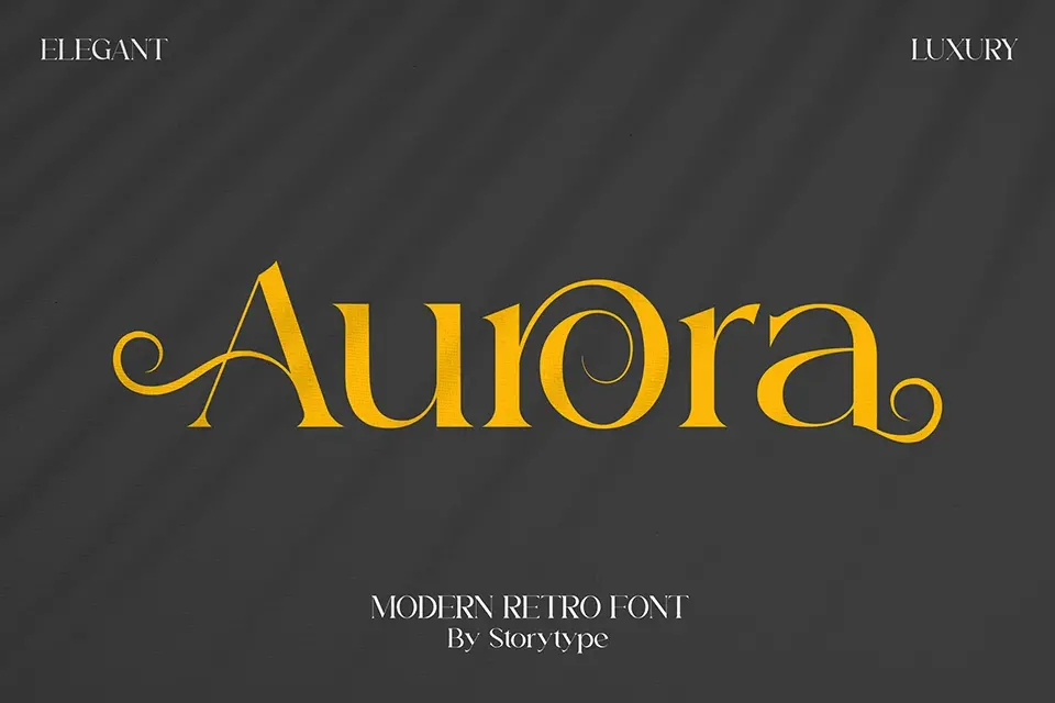 Aurora Font Font Preview for Branding