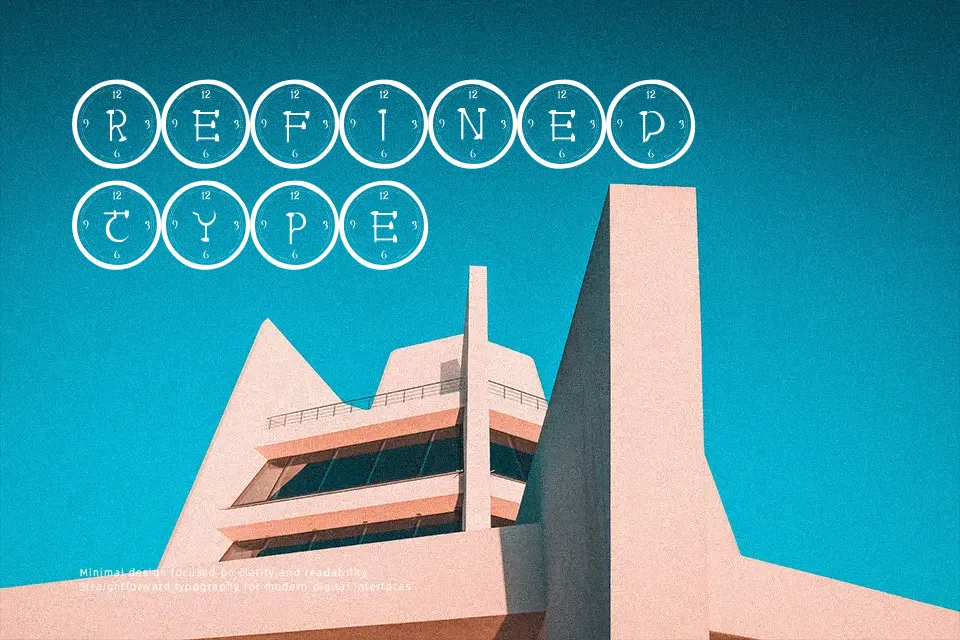 101! Clock Face Font Font Preview for Retro Mood