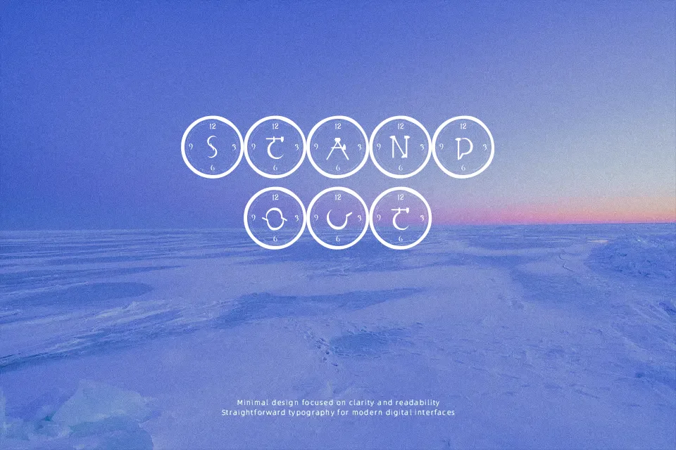 101! Clock Face Font Font Preview for Retro Poster