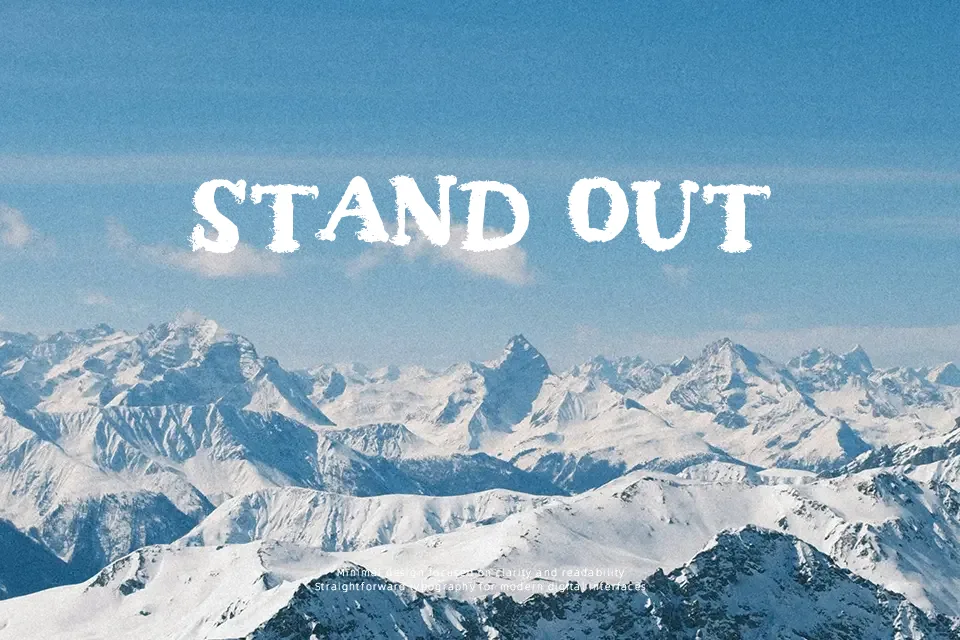 A Abrasion Font Font Preview for Energetic Mood