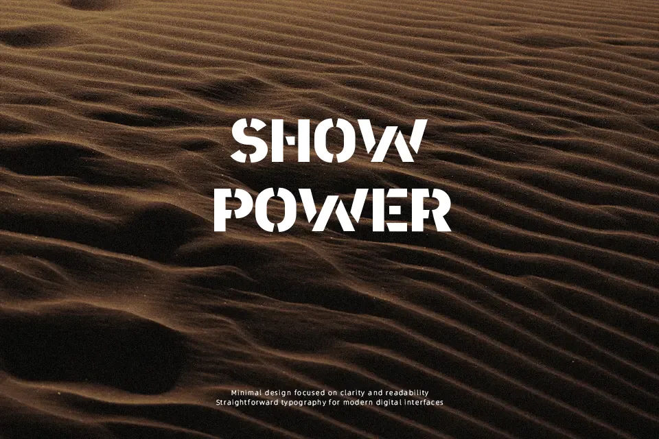 A Area Stencil Font Font Preview for Grunge Advertising