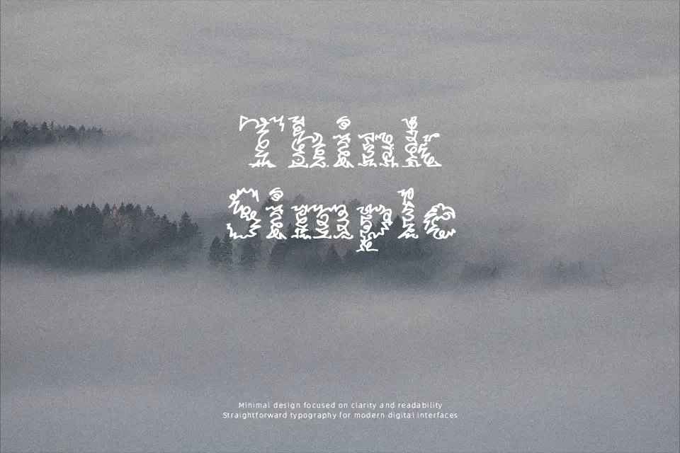 A Morris Line Font Font Preview for Vintage Poster