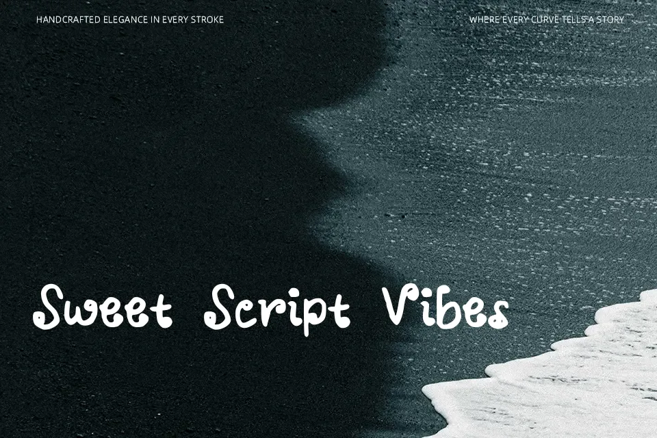 A Swirl Velvet Font Font Preview for Romantic Packaging