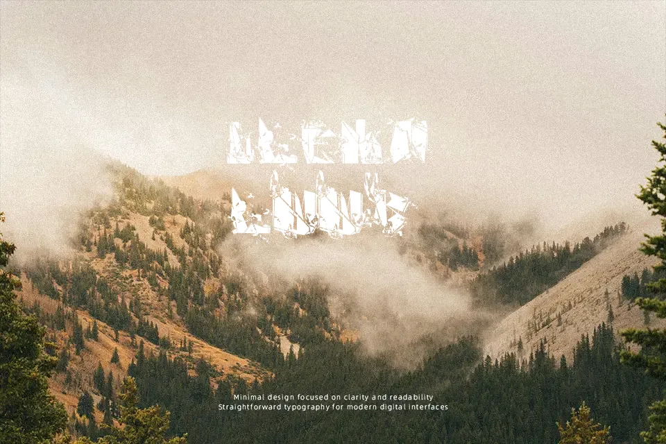 Abstract Rua Font Font Preview for Dramatic Branding