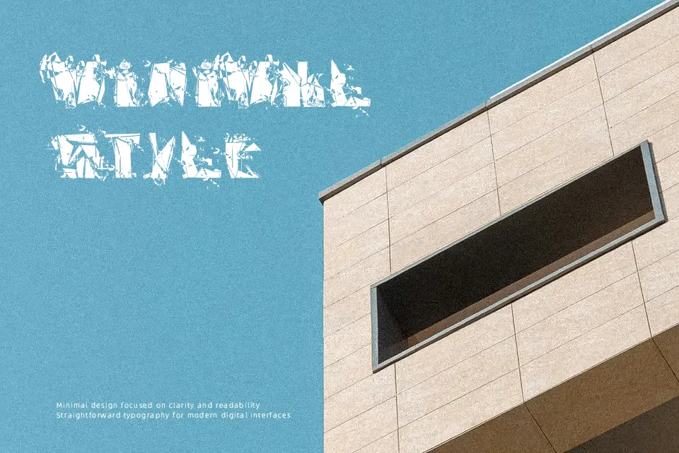 Abstract Rua Font Font Preview for Grunge Poster