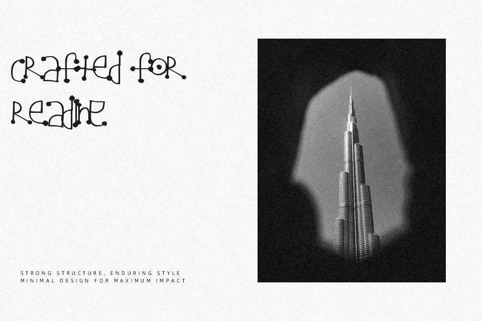 Alien Dot Font Font Preview for Creative Poster