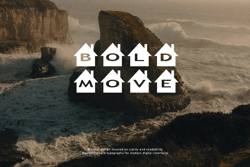 AlphaShapes houses Font Decorative Font Preview for Poster
