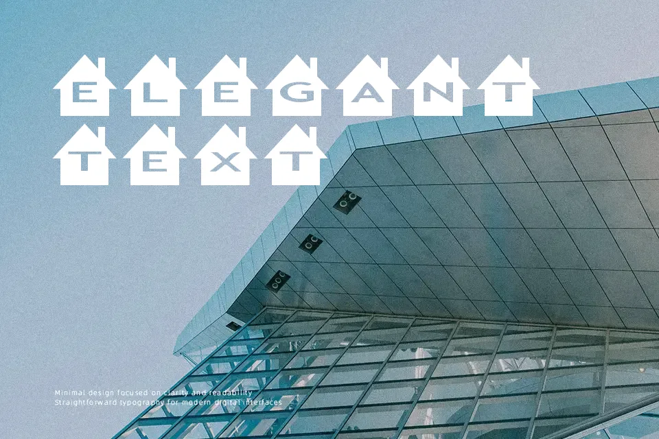 AlphaShapes houses Font Font Preview for Logo