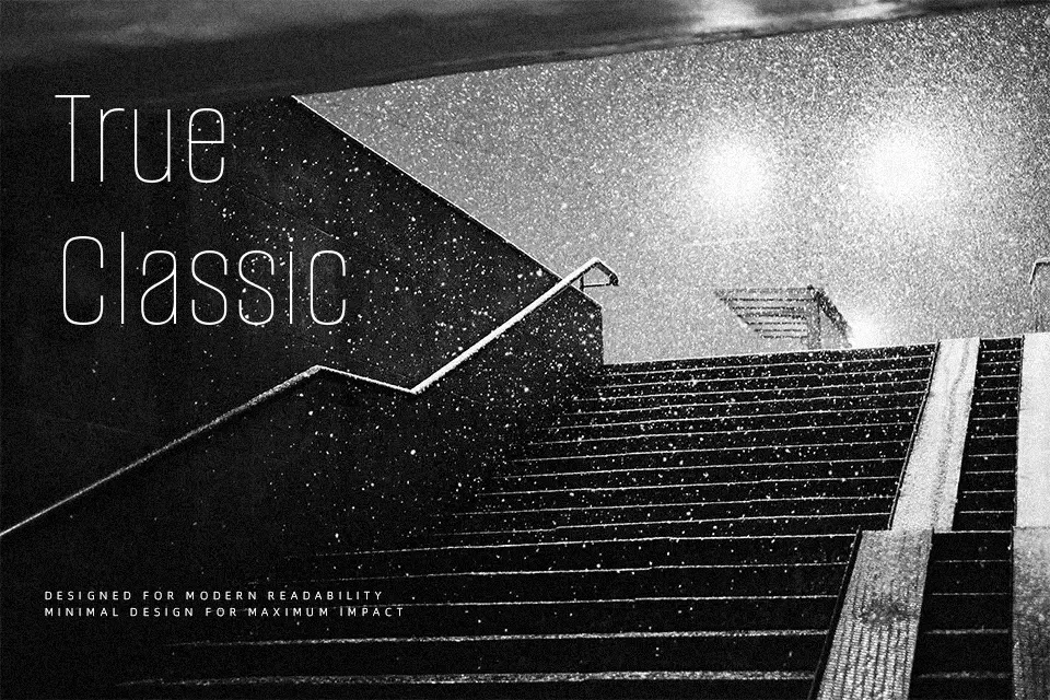 Alumni Sans Pinstripe Font Font Preview for Modern Poster