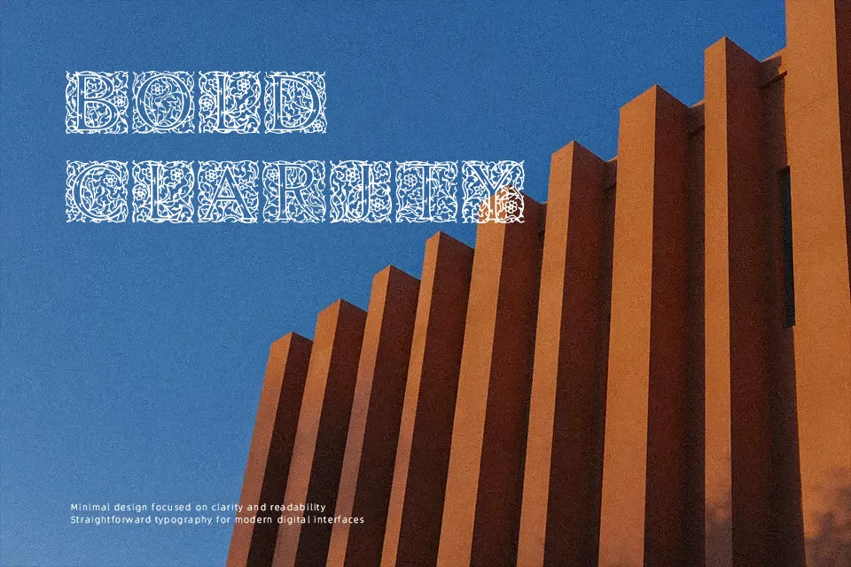 Arabesque Initialen Font Font Preview for Classic Poster