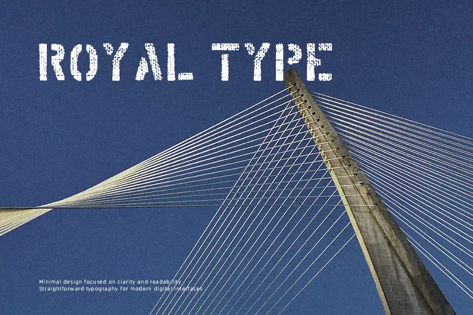 Arabica Export Font Stencil Font Preview