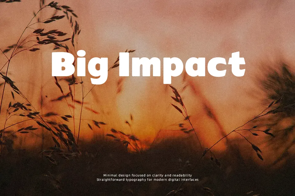 ARB-218 Big&Blunt Font Display Font Preview for Advertising