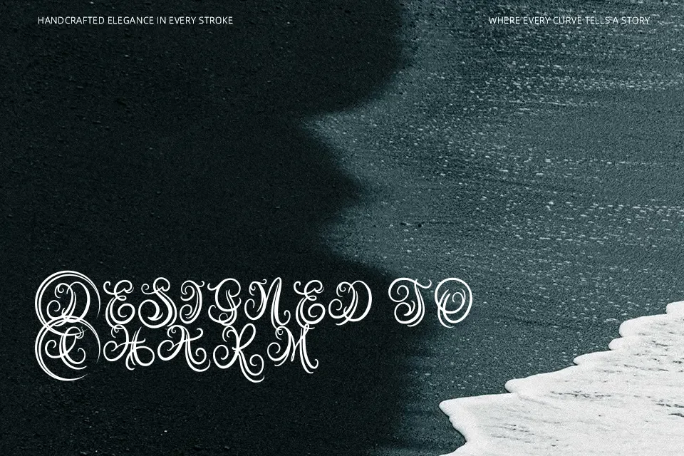 Austy Monogram Font Font Preview for Classic Wedding