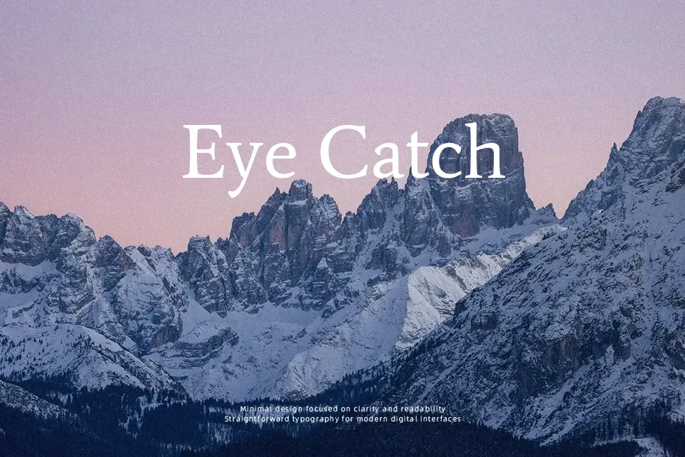 Average Font Font Preview for Serious Headline