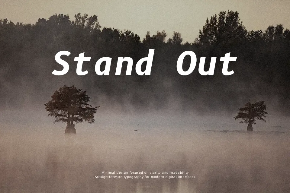 B612 Mono Font Font Preview for Clean Advertising