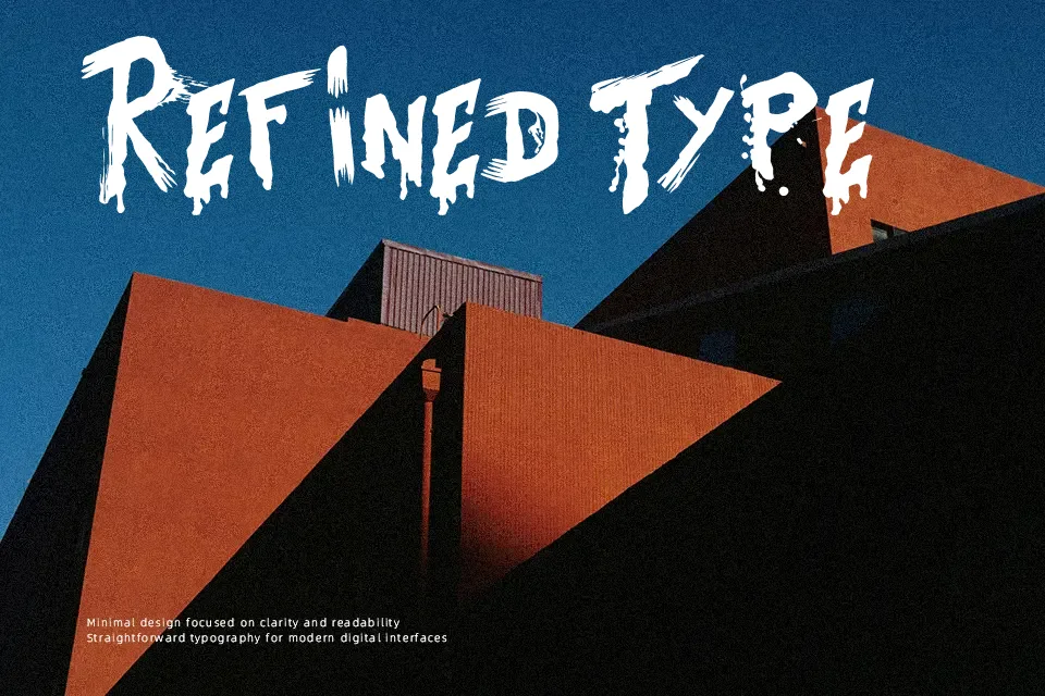 Bates Shower Font Font Preview for Dark Poster
