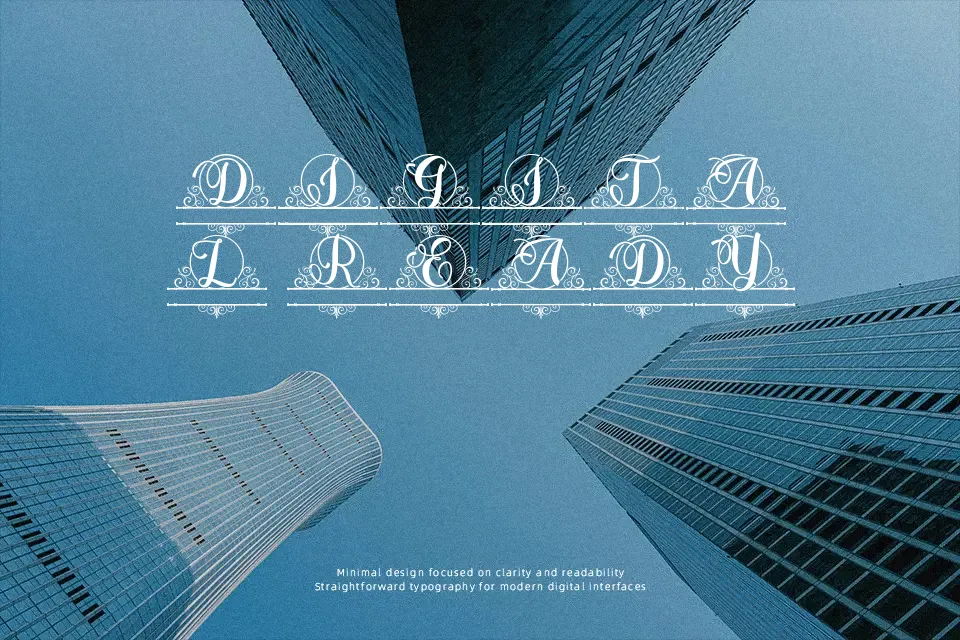 Berlin Monogram Font Font Preview for Timeless Business Card
