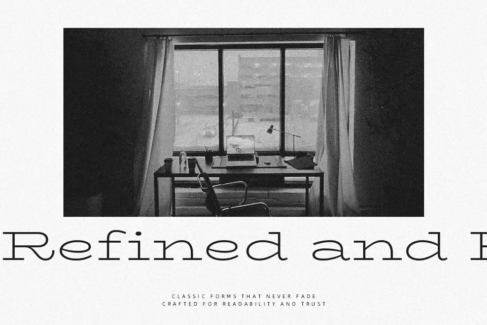 BioRhyme Expanded Font Slab Serif Font Preview for Poster
