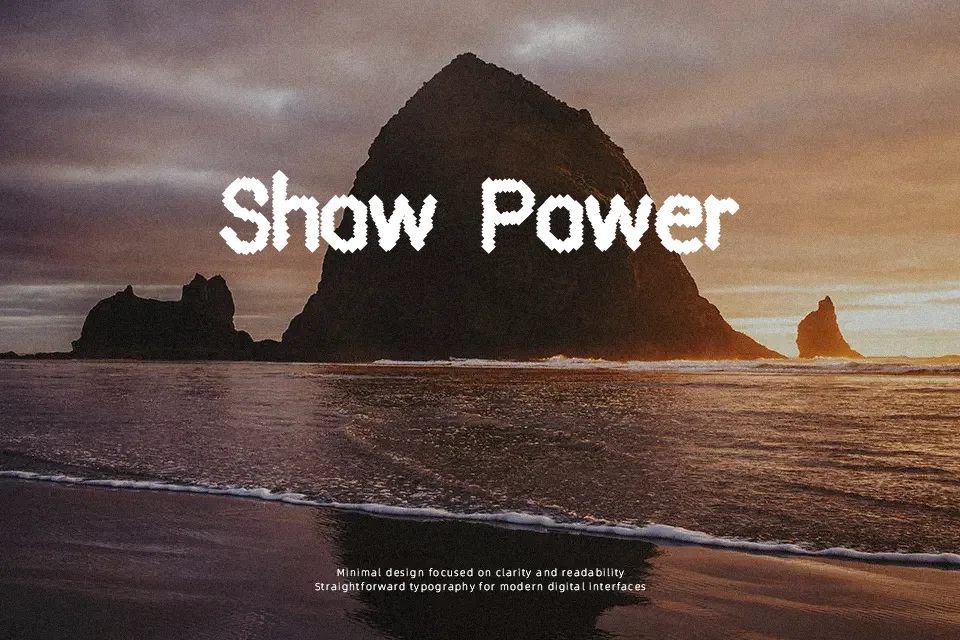 Black Pixel Font Pixel Font Preview for Poster