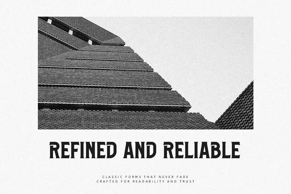 Blinkford Font Font Preview for Timeless Logo