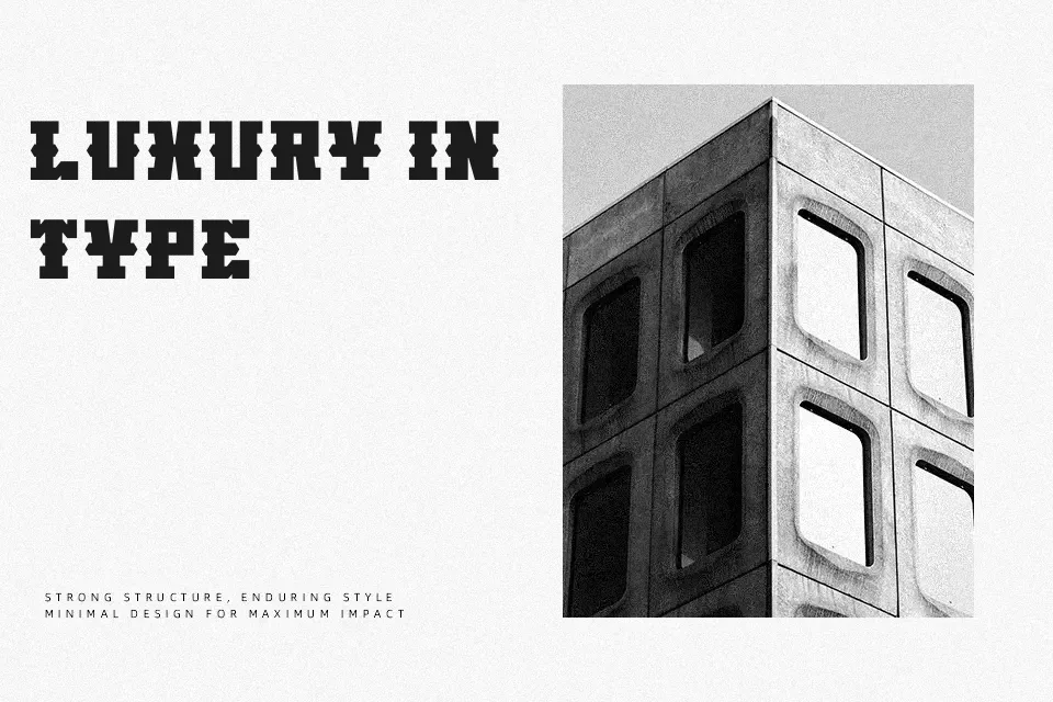 Block Western Font Font Preview for Masculine Poster