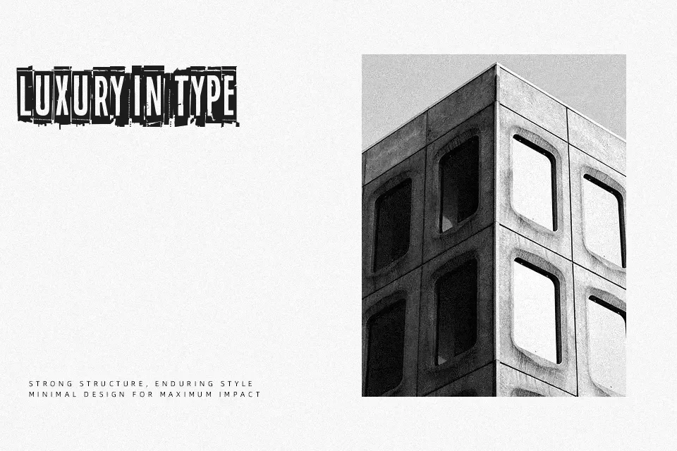 Blockheads Font Condensed Font Preview for Poster