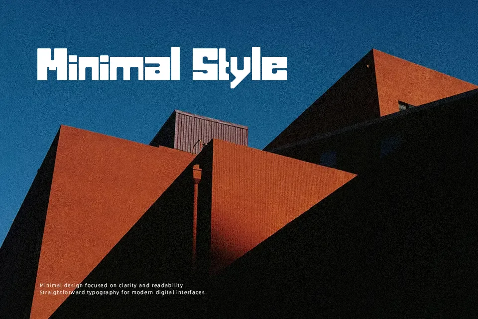 Blocking Font Geometric Font Preview for Headline