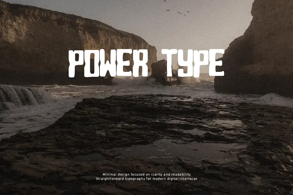 Blocky Font Font Preview for Bold Poster