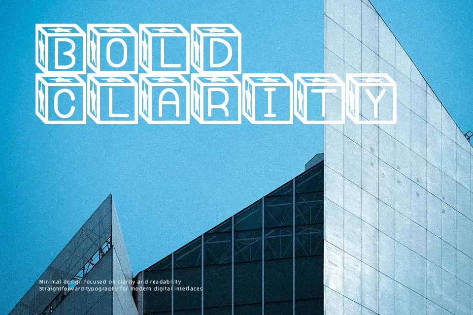 Blockys St Font Geometric Font Preview for Poster