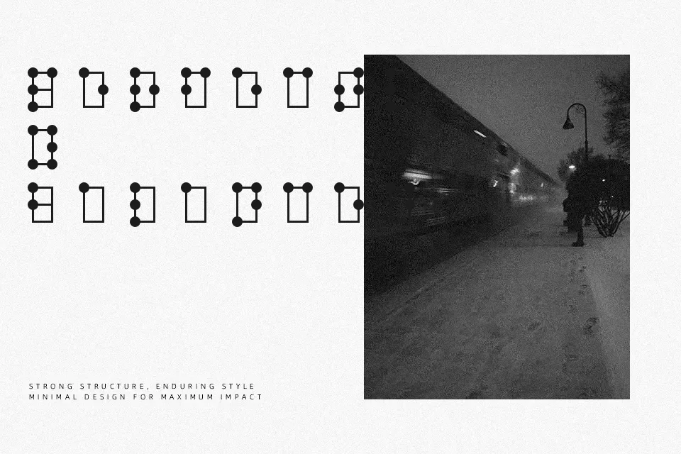 Braille Font Font Preview for Modern Advertising