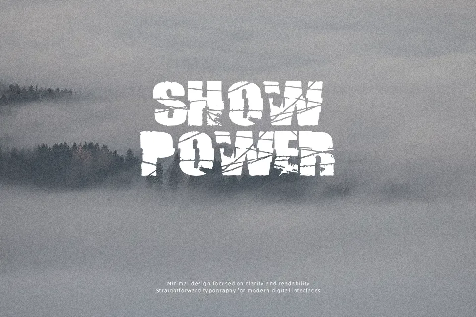 Broken 74 Font Display Font Preview for Film