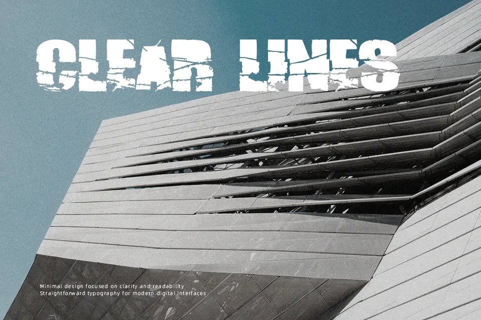 Broken 74 Font Font Preview for Dynamic Film