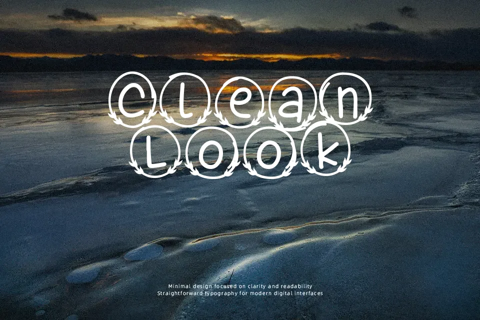 Bubble Leaf Monogram Font Font Preview for Cute Mood