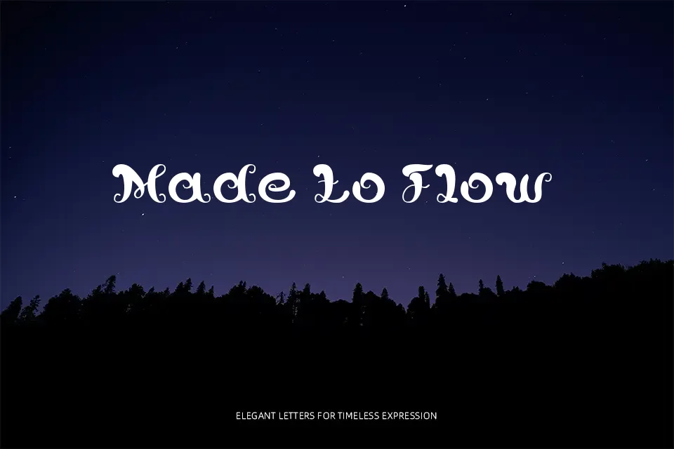 Bunga Melati Putih Font Font Preview for Feminine Wedding