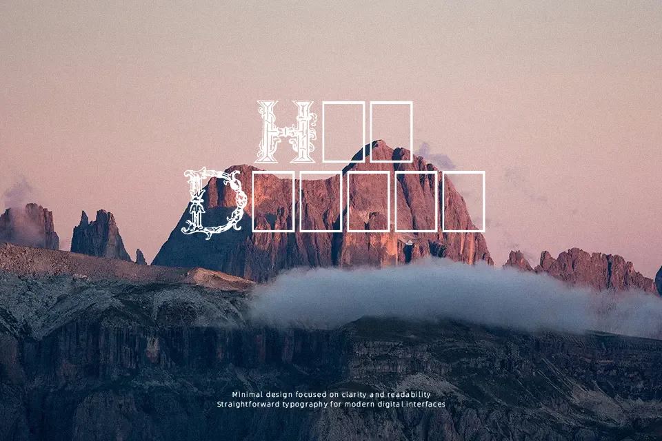 Burgoyne Initials Font Decorative Font Preview for Branding