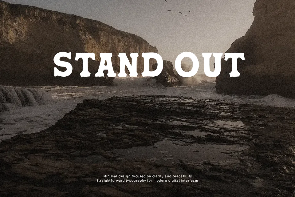 Calvous Font Slab Serif Font Preview for Restaurant
