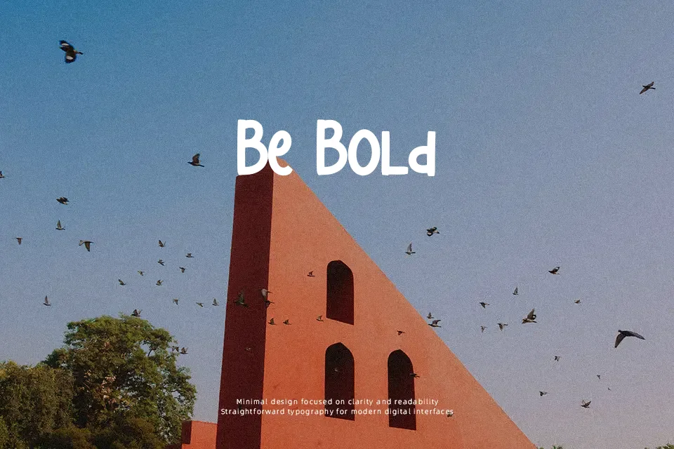Cheerful Peach Font Font Preview for Bold Poster