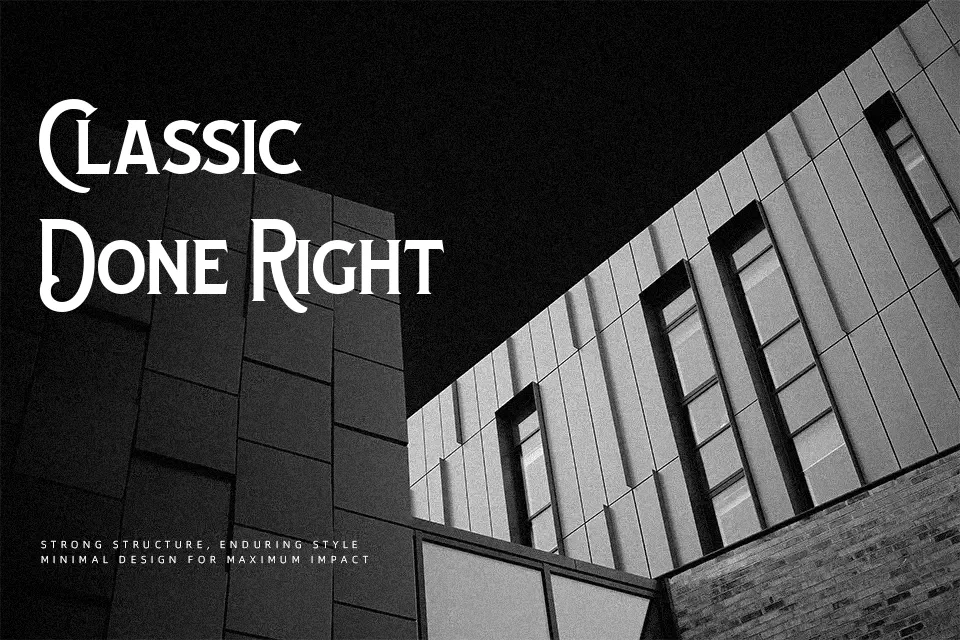 Chemvre Font Serif Font Preview for Poster