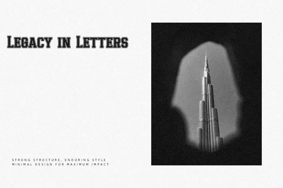 Chicago Athletic Slab Serif Font Font Preview for Poster