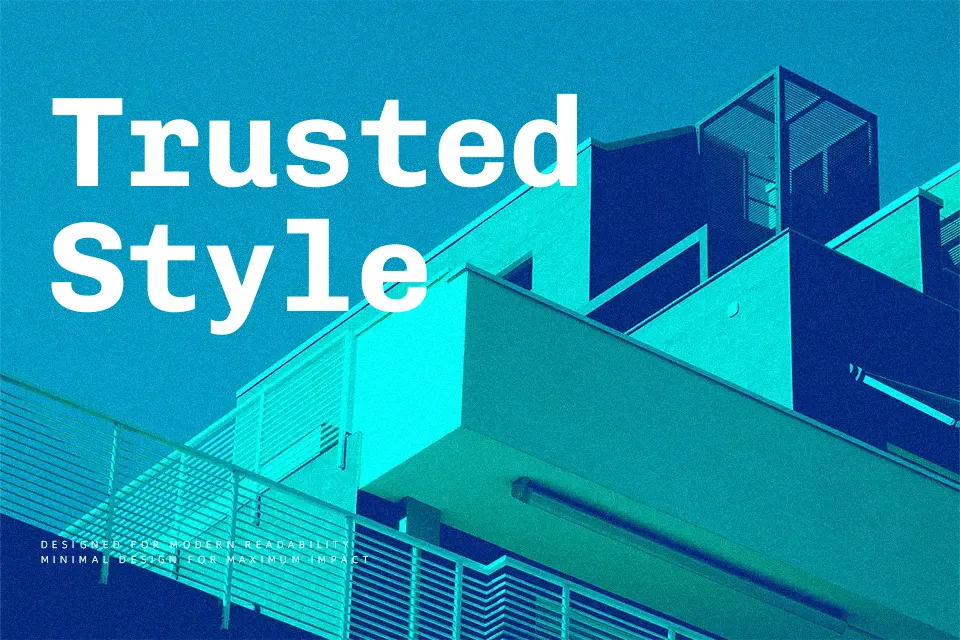Chivo Mono Font Geometric Font Preview for Headline