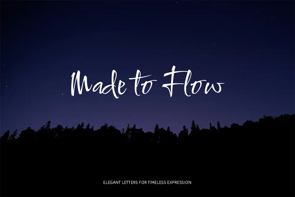 Comforter Font Brush Font Preview for Poster