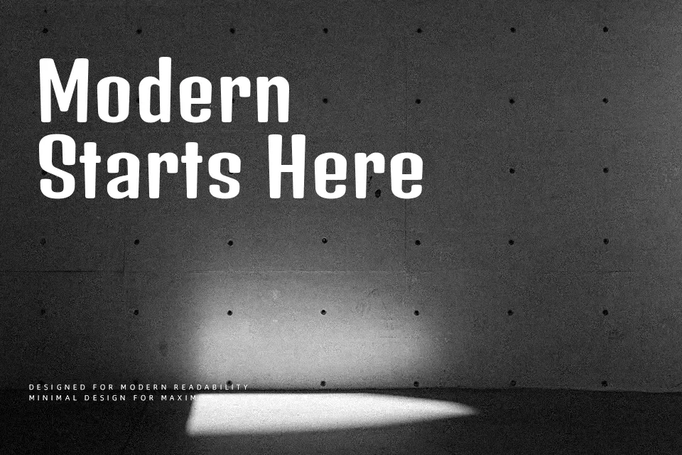 Denk One Font Font Preview for Modern Poster