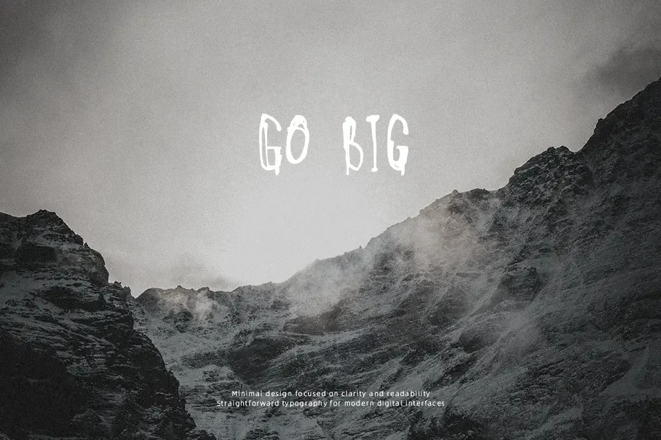 DK Oyuki’s Ghost Font Font Preview for Dramatic Film