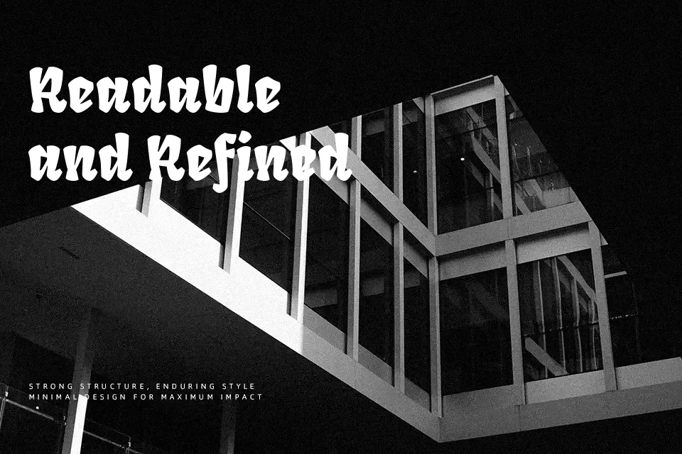 Fruktur Font Blackletter Font Preview for Logo