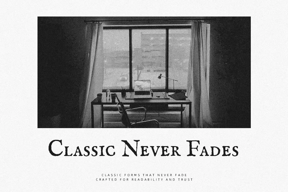 IM Fell English SC Font Font Preview for Timeless Poster