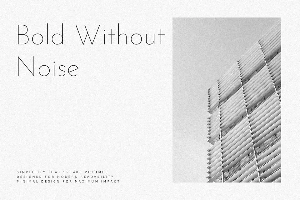 Josefin Sans Font Font Preview for Minimal Logo