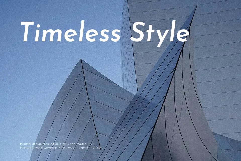 Josefin Sans Font Condensed Font Preview for Headline