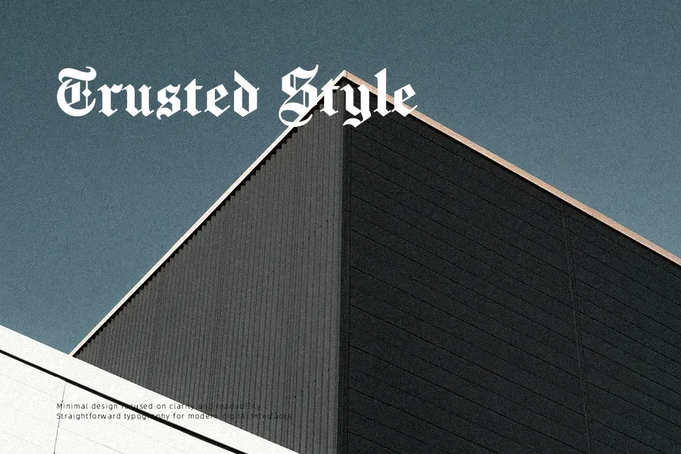 Manufacturing Consent Font Blackletter Font Preview for Poster